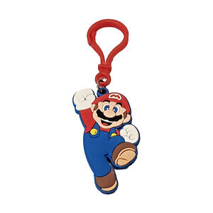 Nintendo Super Mario Bros Super Punch "Let's-a-Go" Mario PVC Keychain Bag Charm